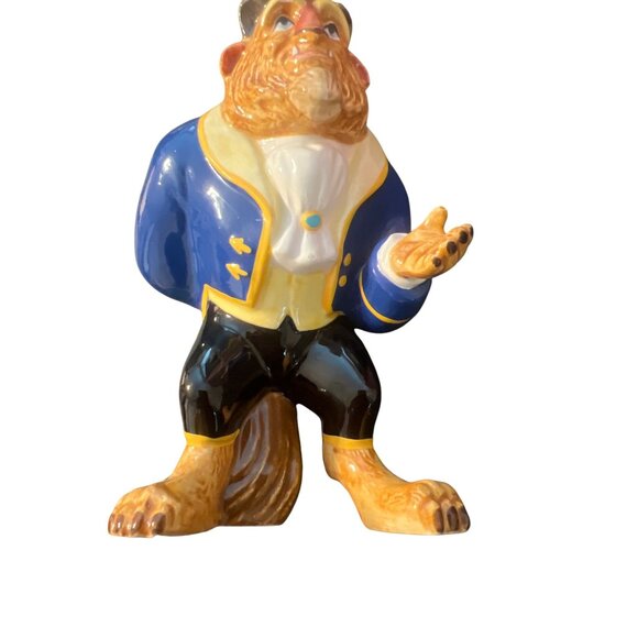 Vintage Schmid Disney Beauty Beast Ceramic Figurine Music Box Replacement Estate - Picture 3 of 6